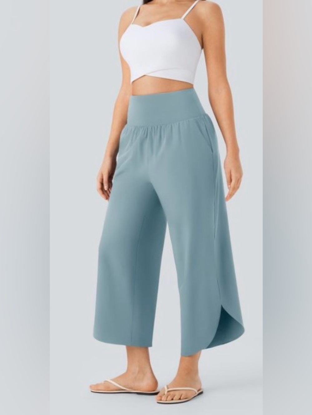LARGE  HALARA BREEZEFUL TUMMY CONTROL QUICK DRY RESORT PANTS